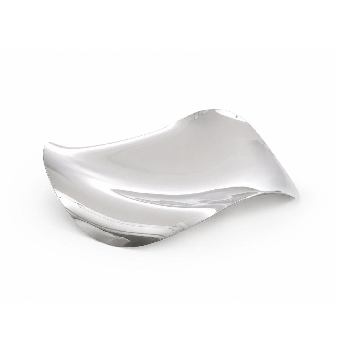 Aero wave fluid tray modern sculptural decorative tray for contemporary home interiors