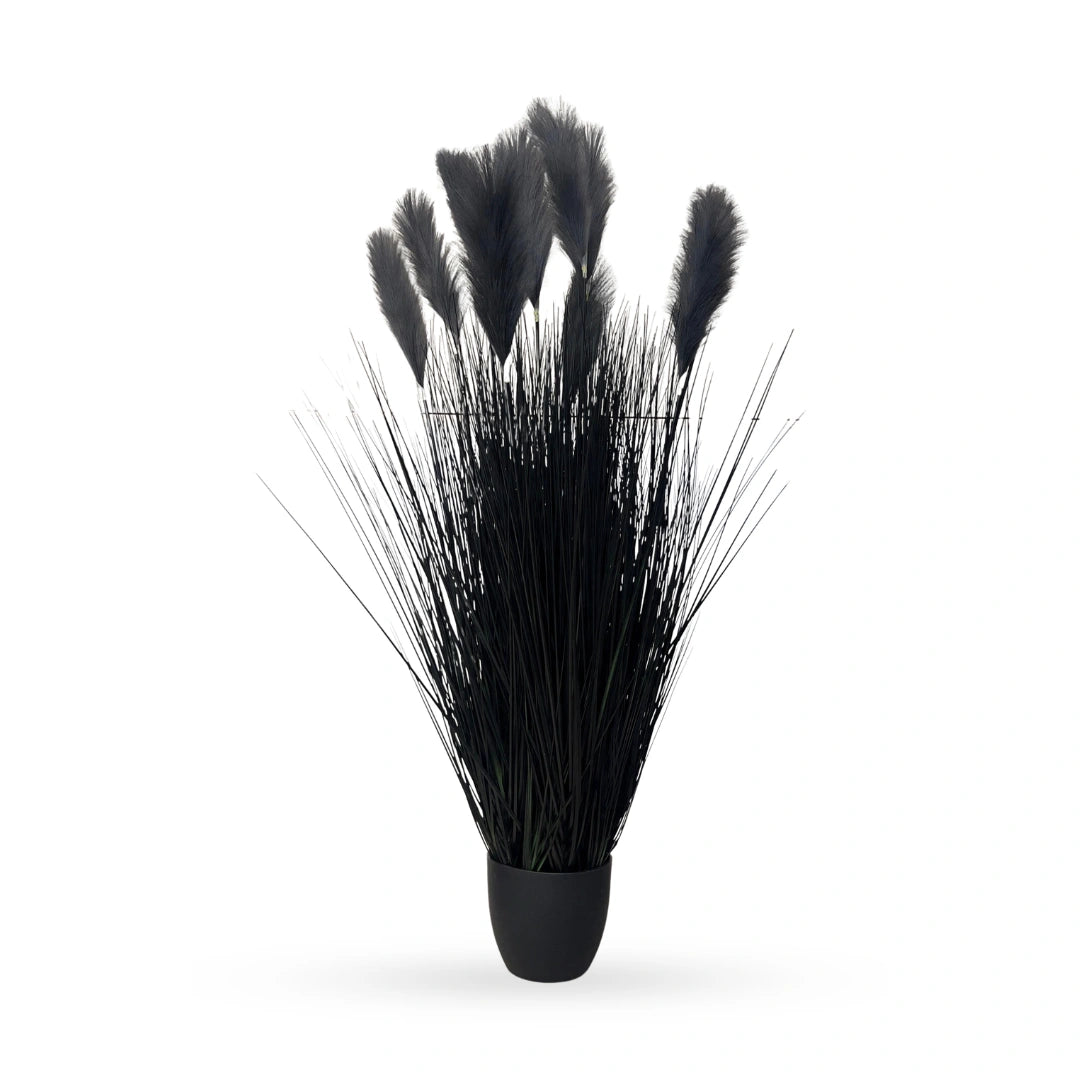 Black feather reed artificial dried grass for modern home decor