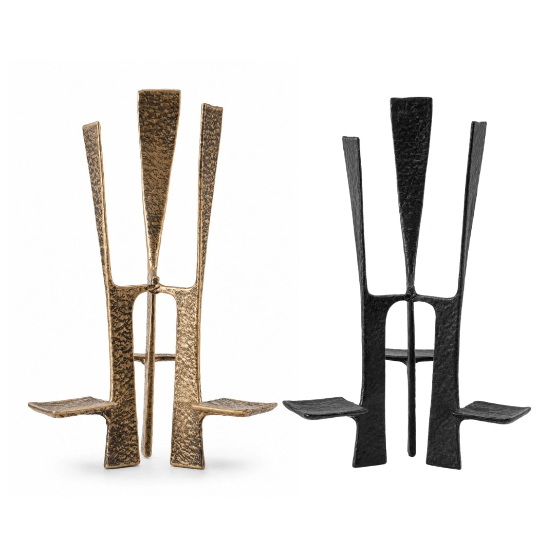 Cardinal candle holder modern metal candle holder for contemporary home interiors
