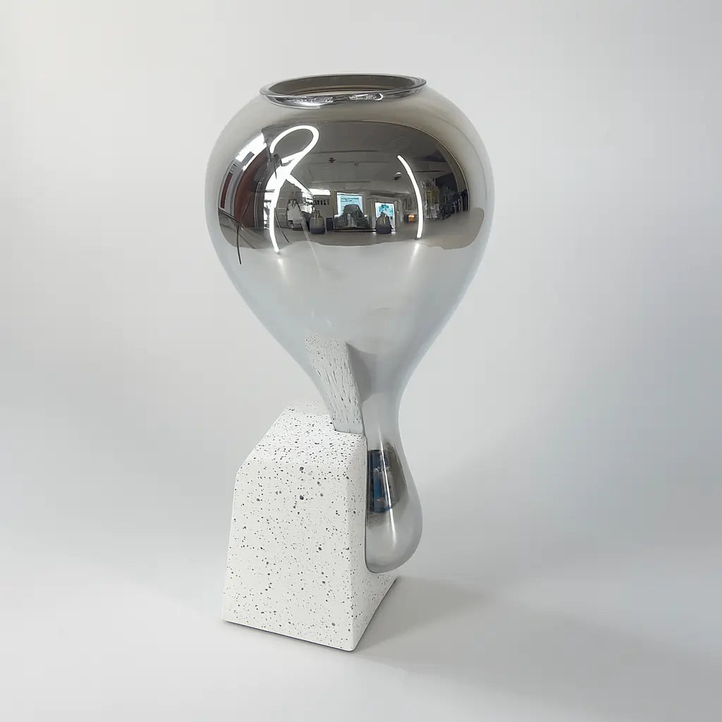 Chrome Glass Vase