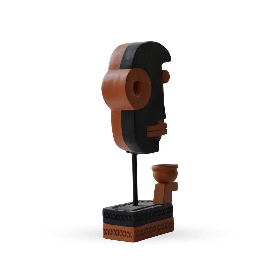 Ekon terracotta tribal sculpture handcrafted ethnic decor for modern home interiors