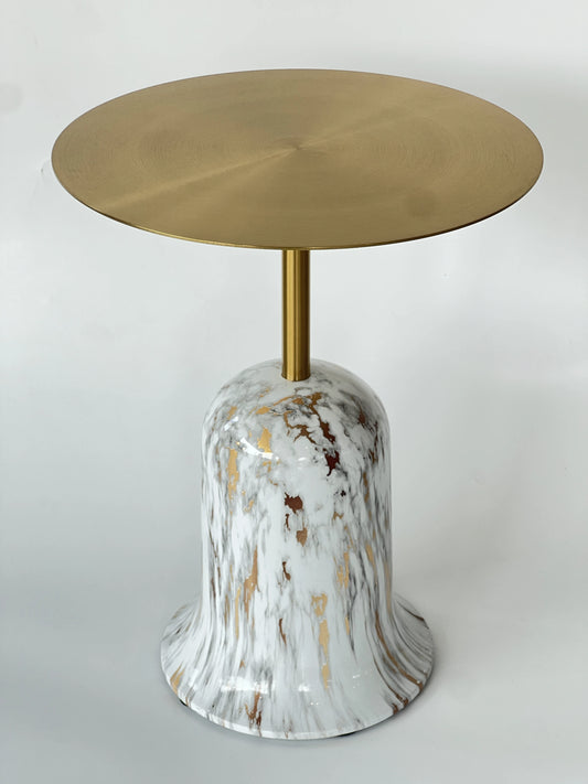 Olga Marble Finish Side Table