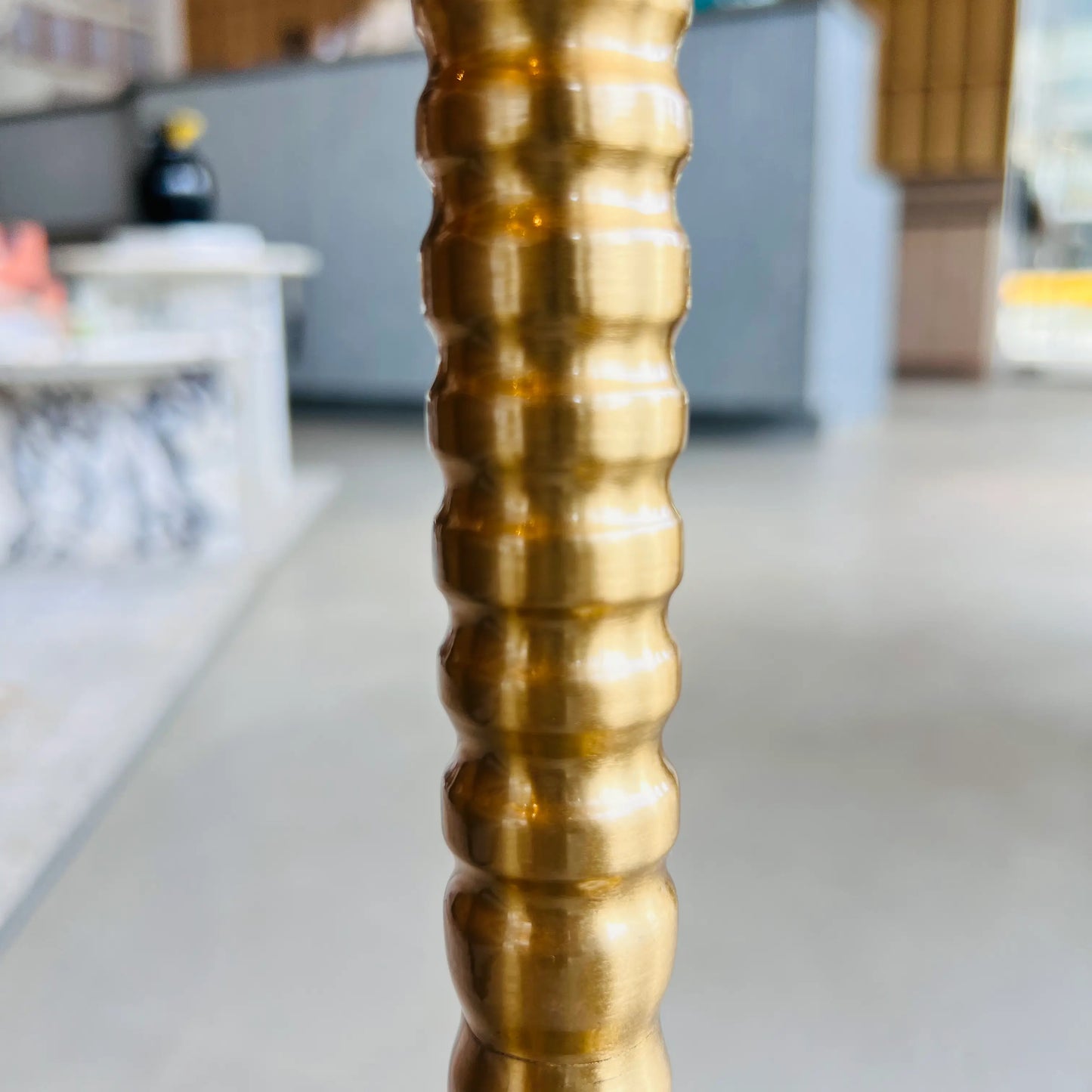 Valeria Glass and Metal Tea Table