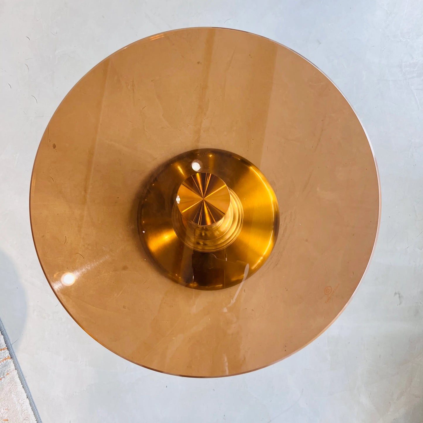 Valeria Glass and Metal Tea Table