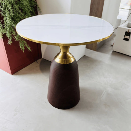 Marta Marble and Wood Finish Tea Table