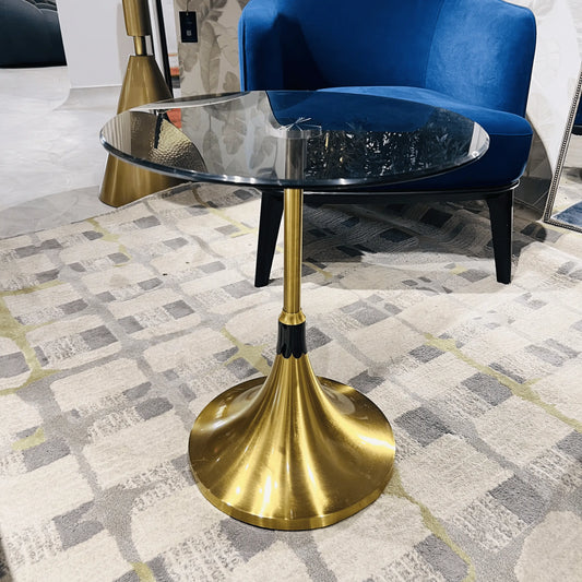 Concetta Glass and Metal Tea Table