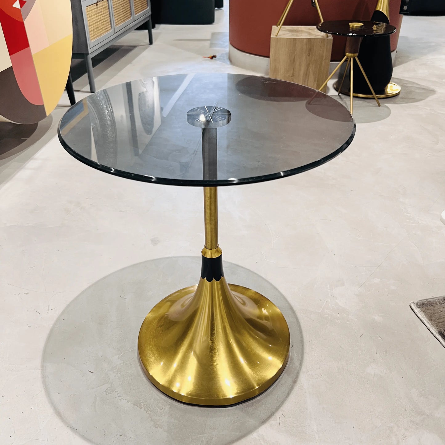 Concetta Glass and Metal Tea Table