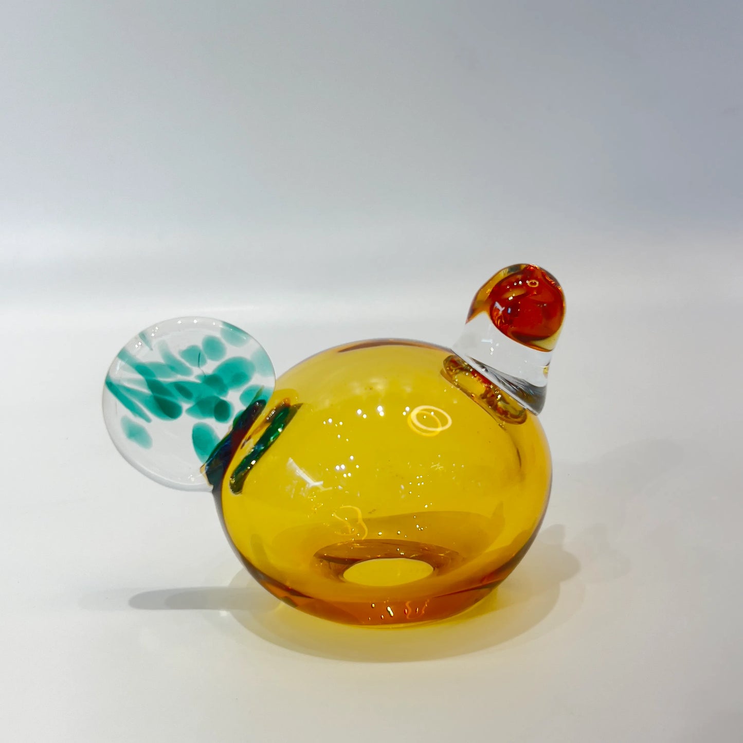 Amber Glass Chanting Nesting Bird