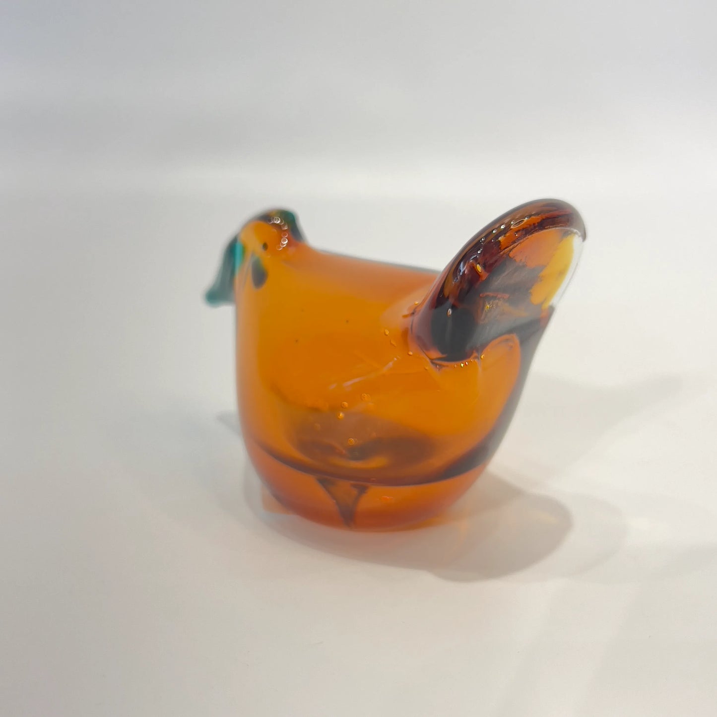 Amber Bird Sculpture Blue Beak