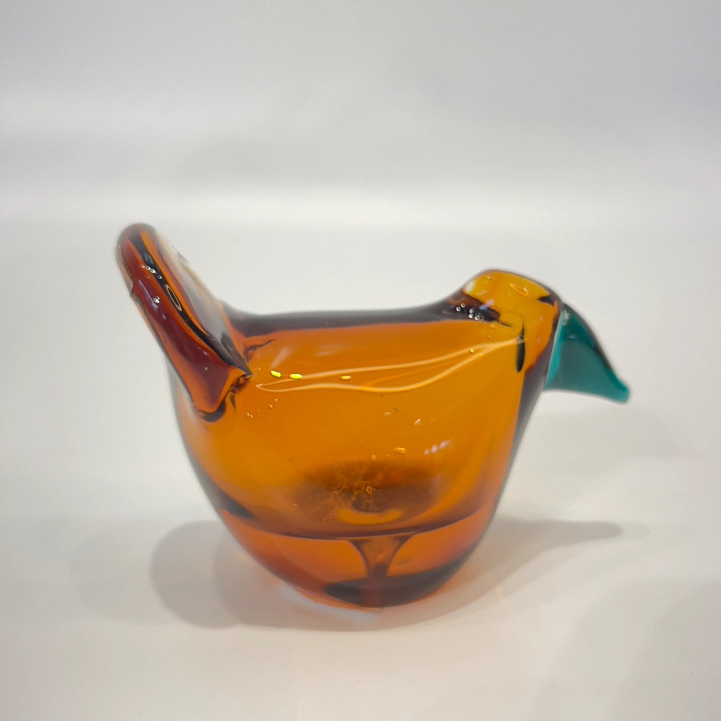 Amber Bird Sculpture Blue Beak