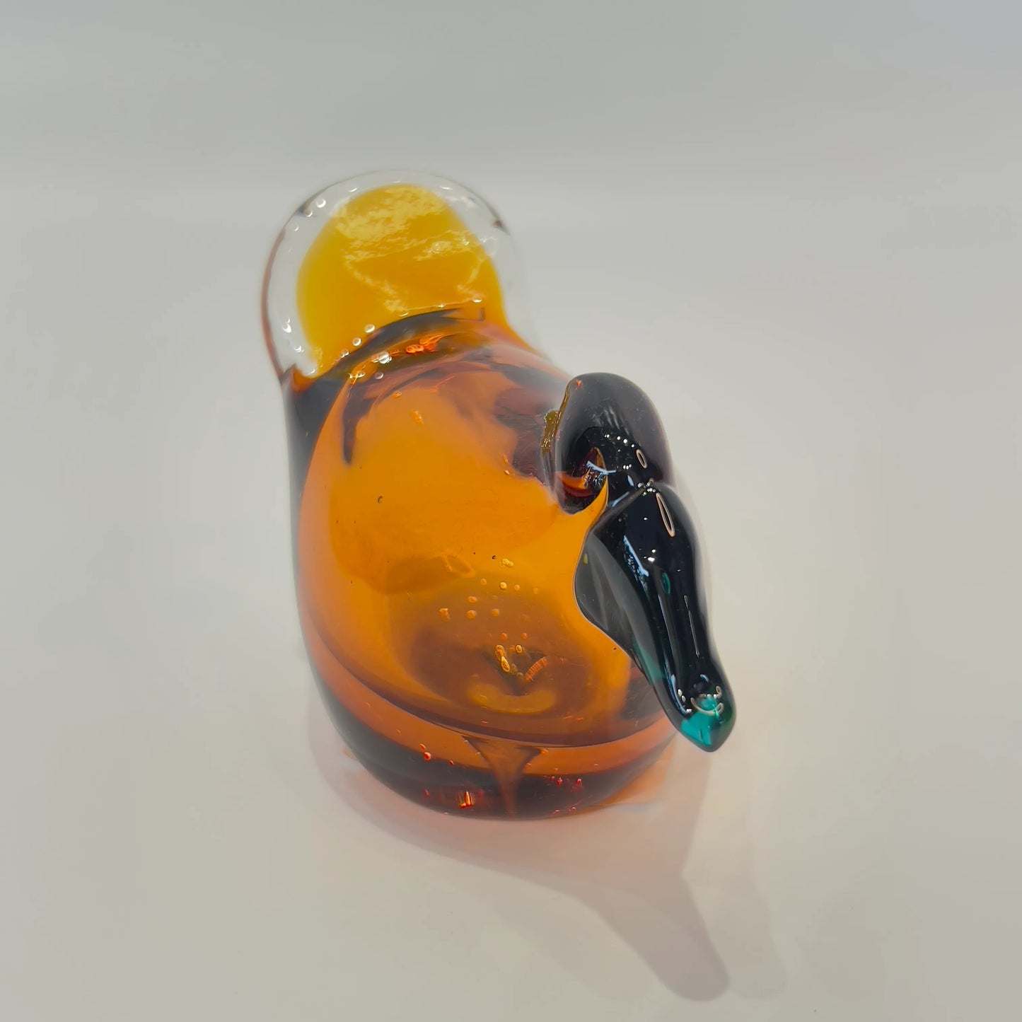 Amber Bird Sculpture Blue Beak