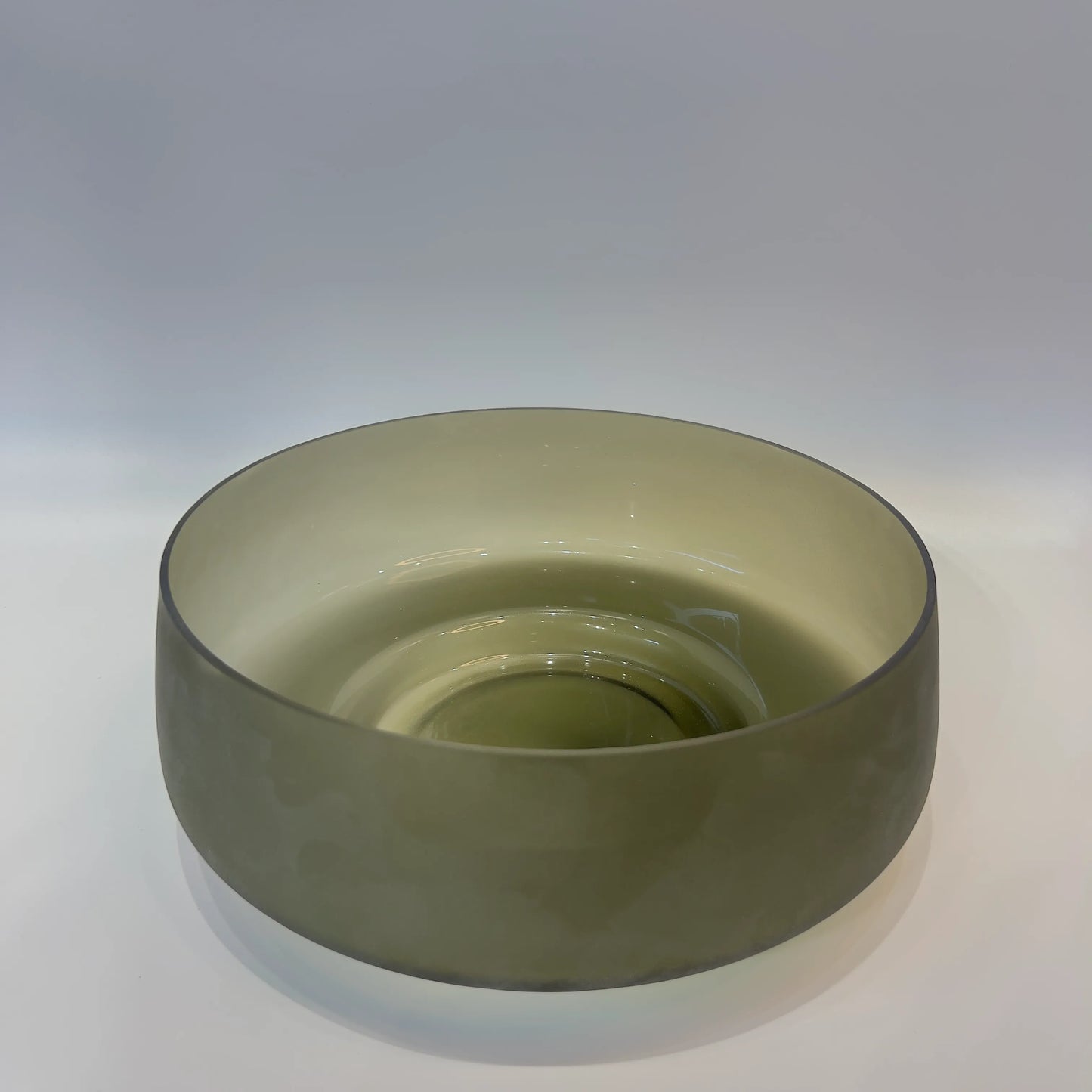 Olive Opaque Glass Bowl