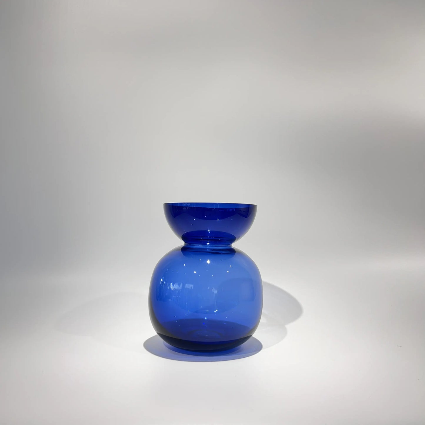 Loto Indigo Blue Glass Vase