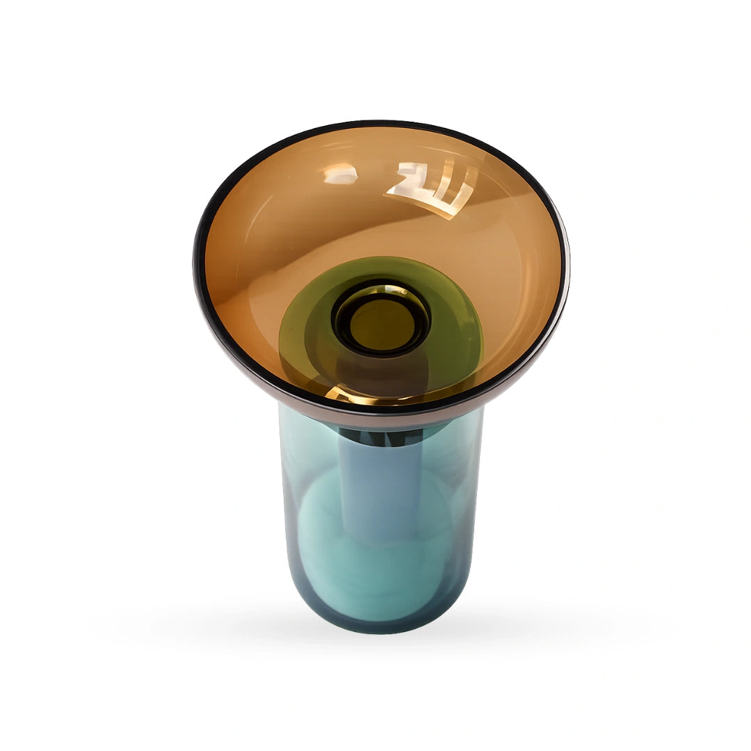 Petal detachable bowl glass vase contemporary decorative glass accent for modern interiors