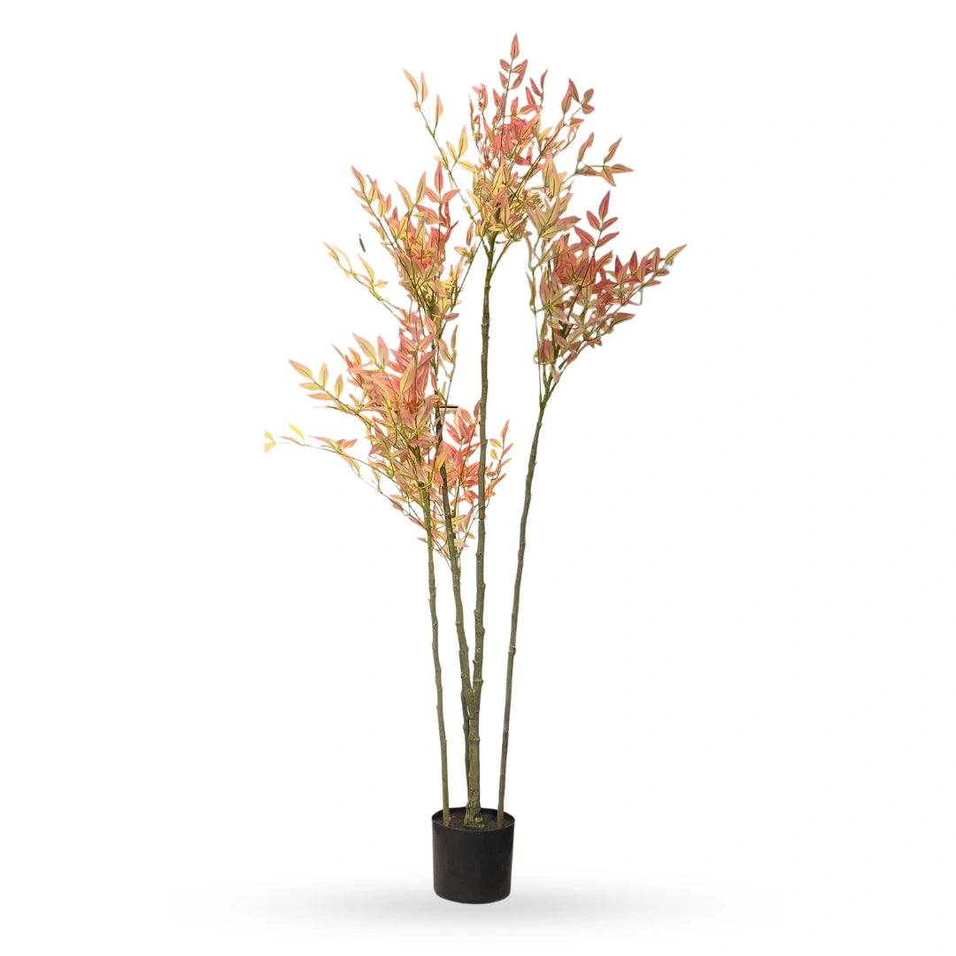 Sacred heavenly bamboo artificial plant with slender stems and soft foliage for modern interior decor