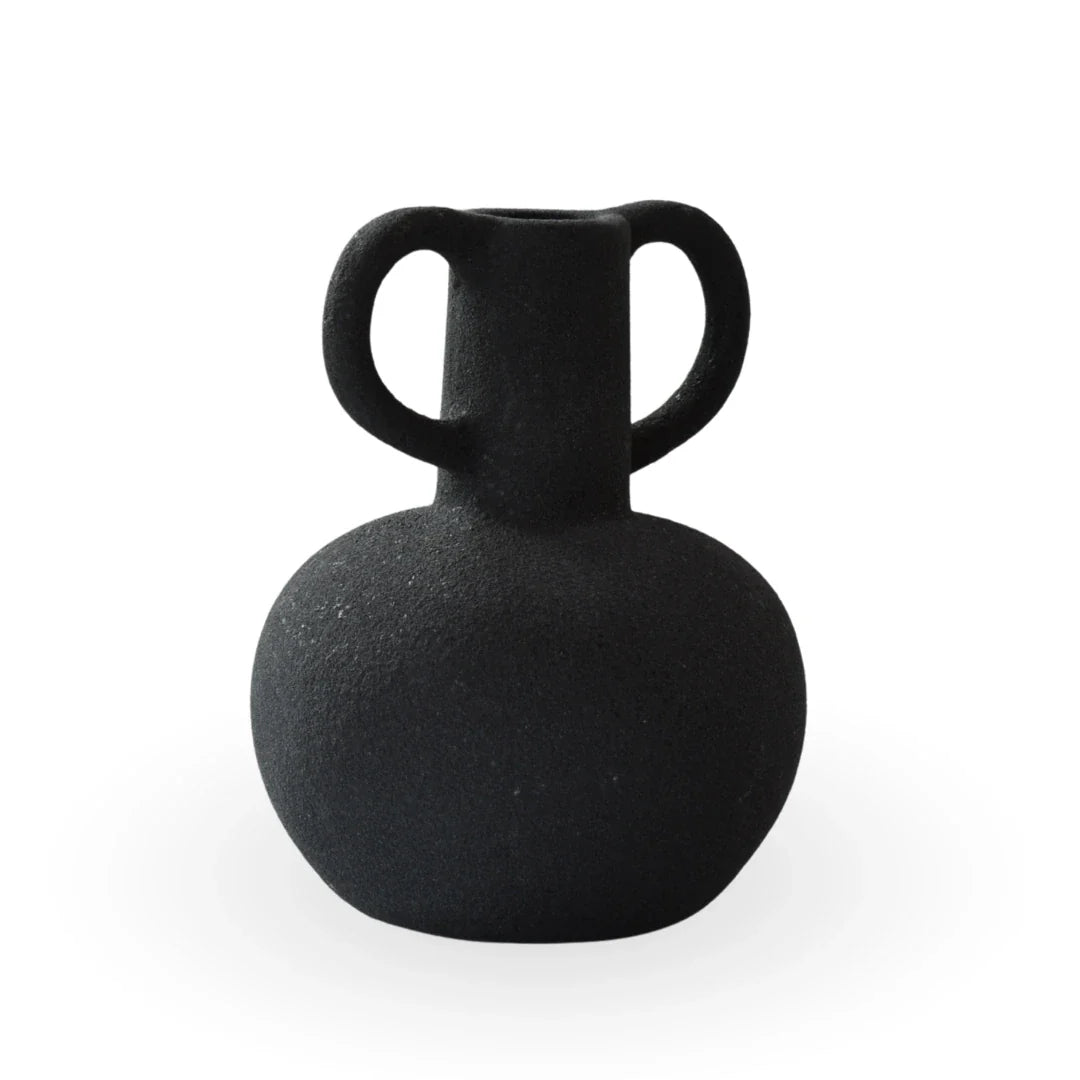 The blooming goblet black ceramic luxury table decor for modern home decor