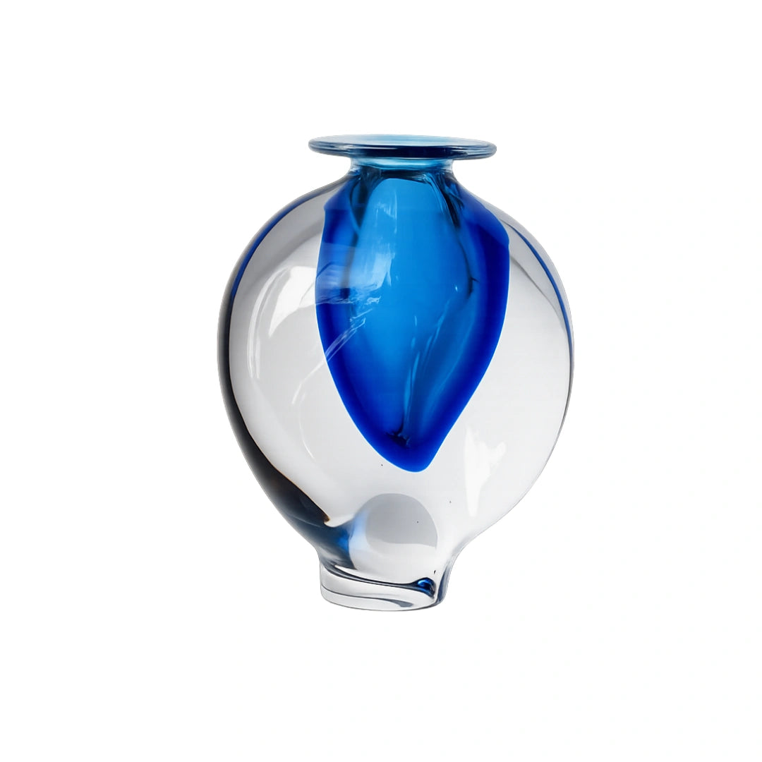Tidepool glass vase sculptural decorative glass vase for modern home interiors