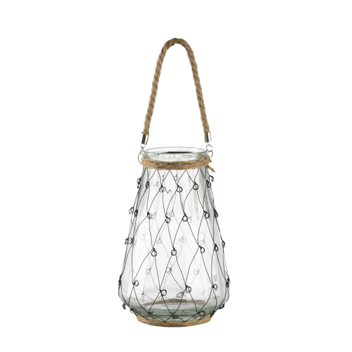 Luminous Fishnet Glass Vase