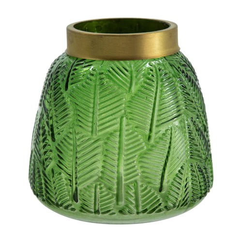 Lush Greenscape Glass Vase