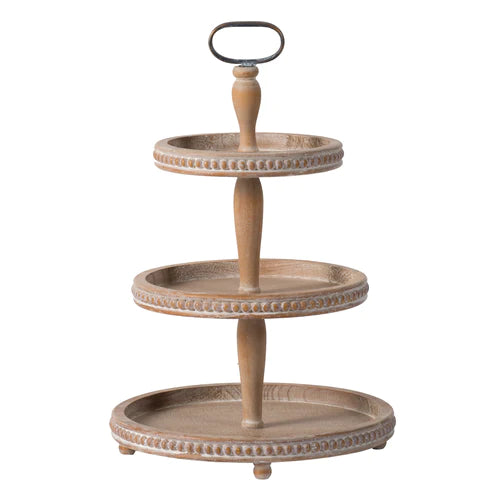 Nidia 3 Tier Wooden Tray