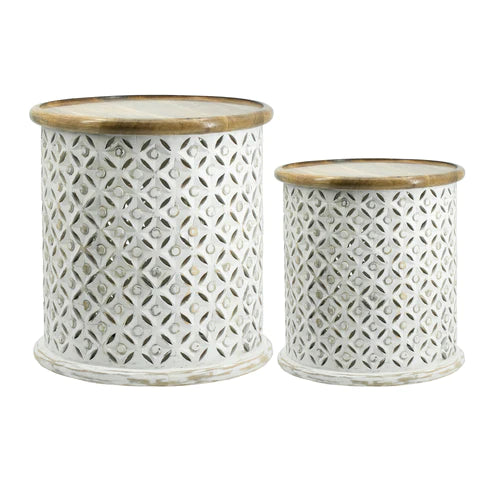 Rakira Jali Design Side Table Set of 2
