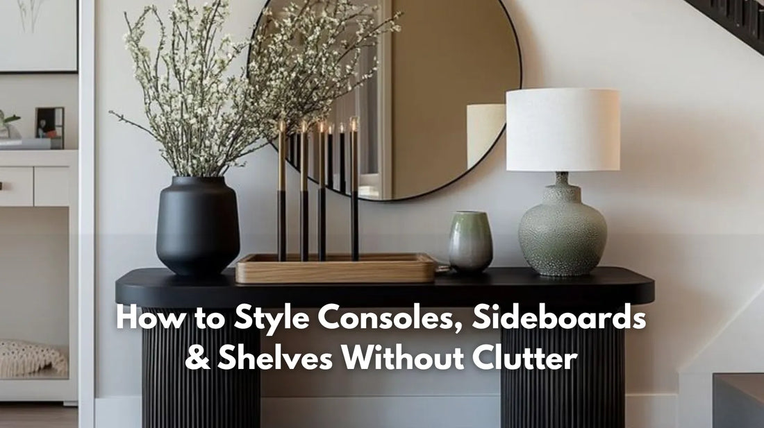 How to Style Consoles, Sideboards & Shelves Without Clutter