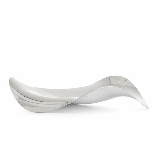 Aero wave fluid tray modern sculptural decorative tray for contemporary home interiors