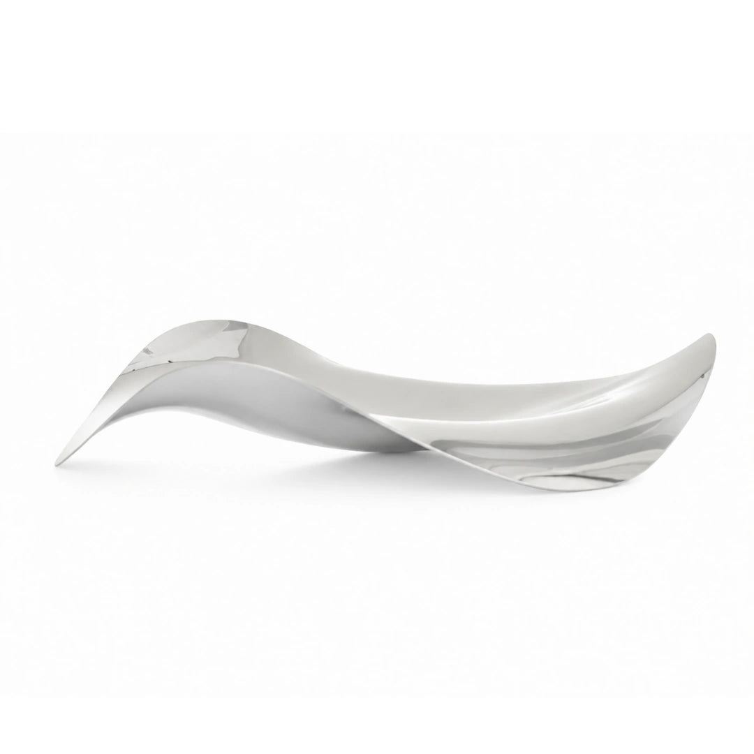 Aero wave fluid tray modern sculptural decorative tray for contemporary home interiors