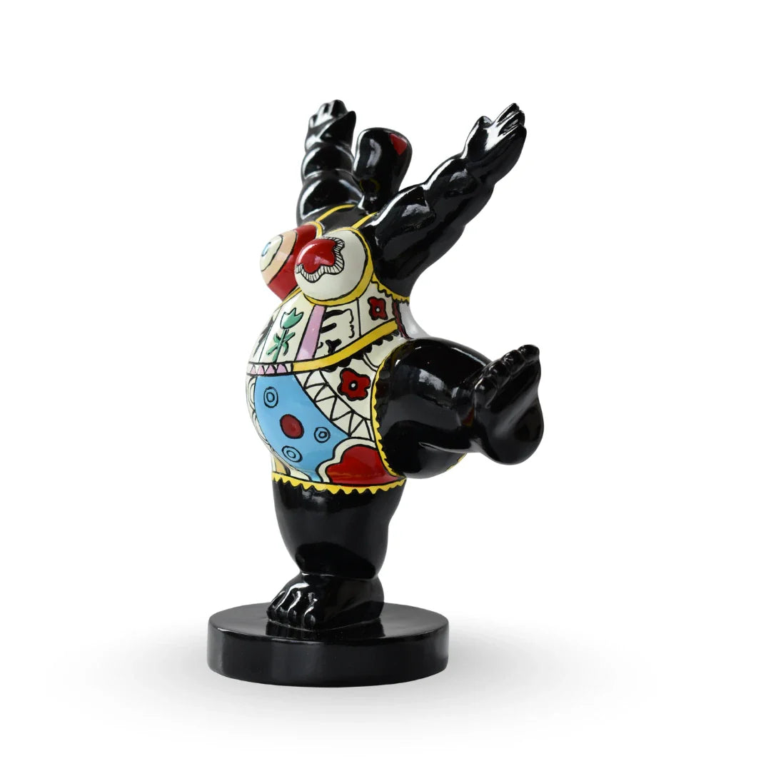 Annie Happy Lady small multicolour polyresin table top decor sculpture for modern home decor