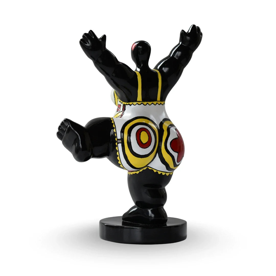 Annie Happy Lady small multicolour polyresin table top decor sculpture for modern home decor