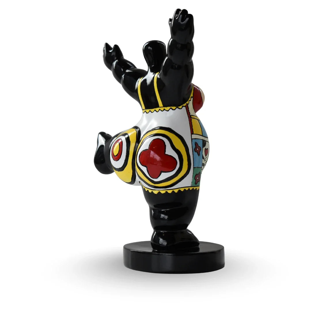 Annie Happy Lady small multicolour polyresin table top decor sculpture for modern home decor