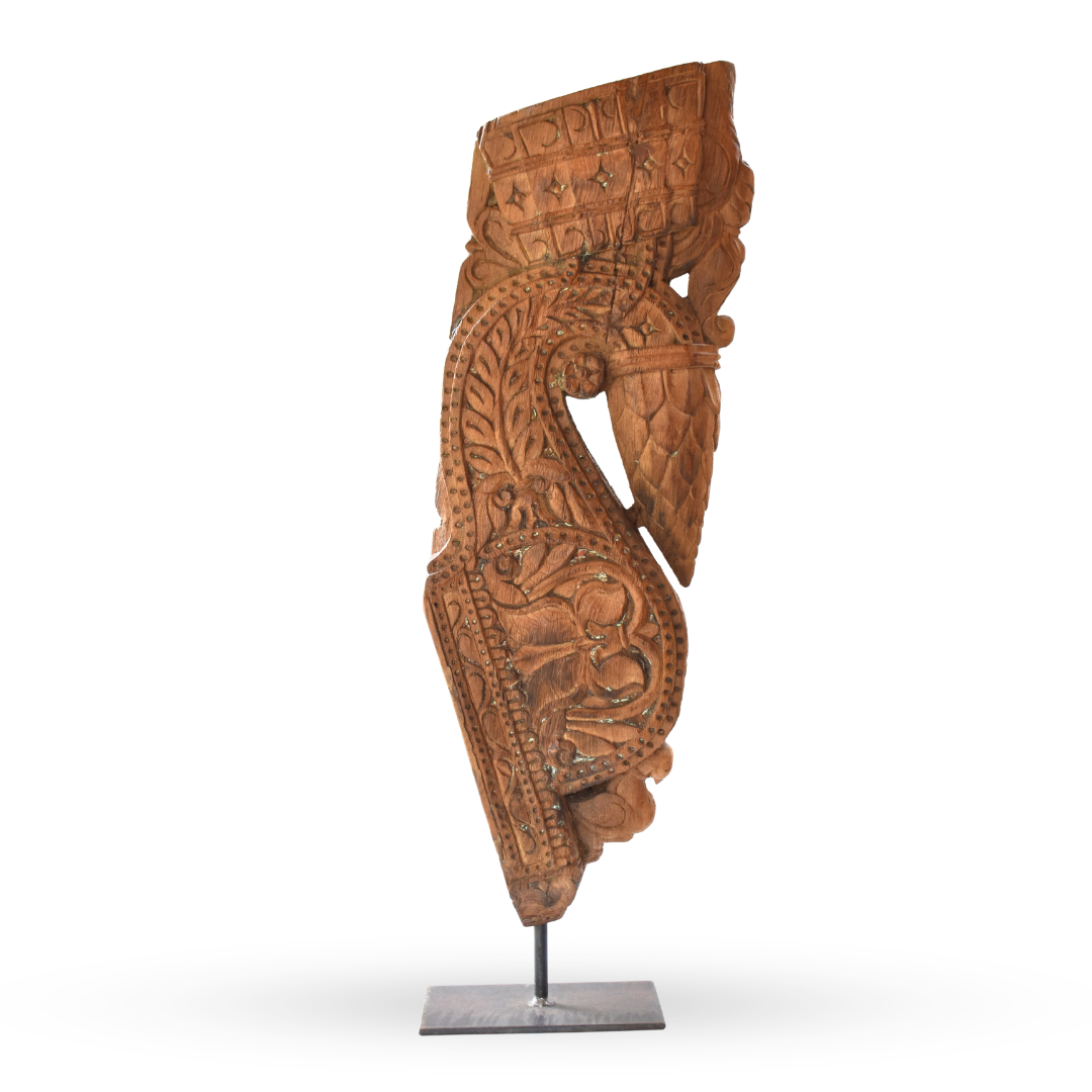 Aranyak wooden carved wall bracket decorative wall decor for modern interiors