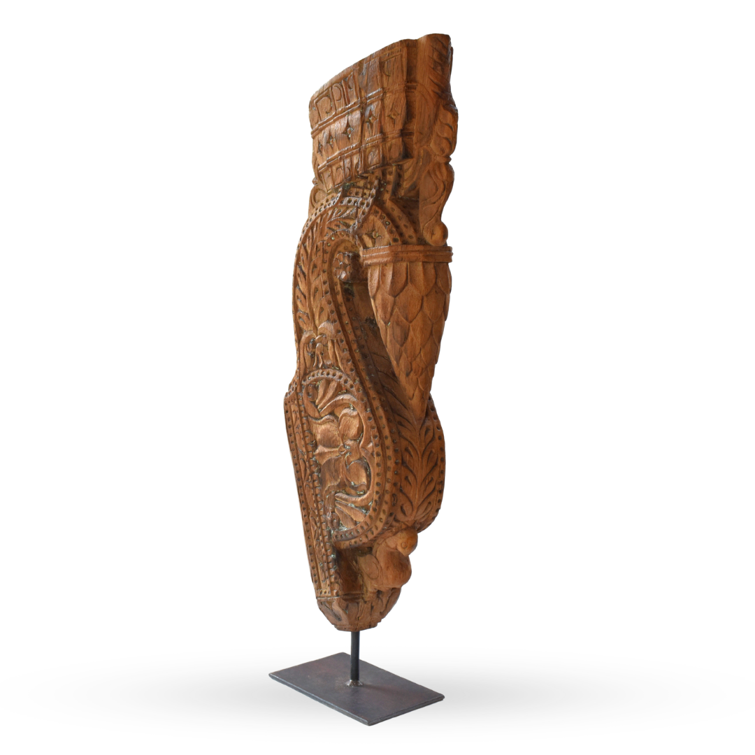 Aranyak wooden carved wall bracket decorative wall decor for modern interiors