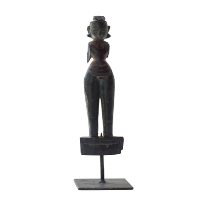 Ashmi wooden doll handcrafted tribal sculpture decor for modern home interiors