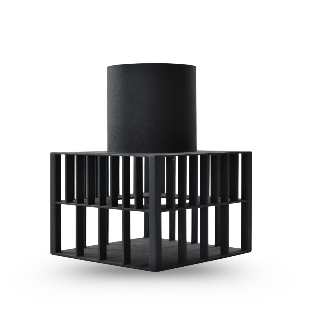 Astra cage vase small black metal decorative vase for modern home decor