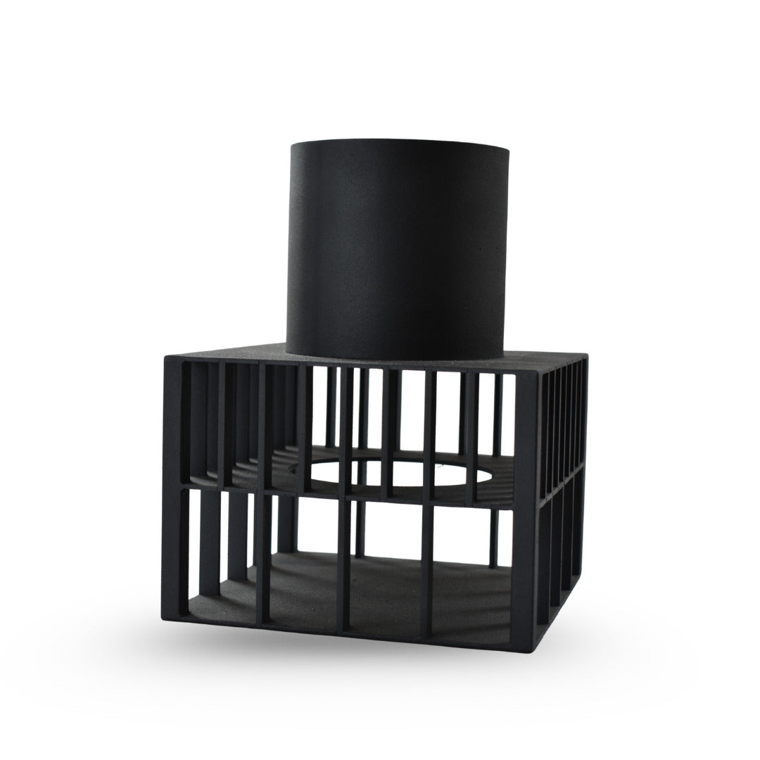 Astra cage vase small black metal decorative vase for modern home decor