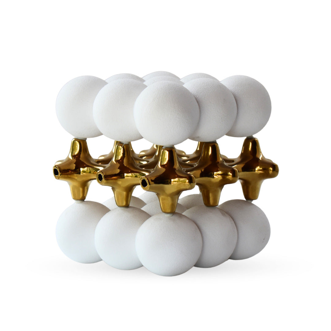 Auralis abstract sphere sculpture modern tabletop decor for contemporary interiors