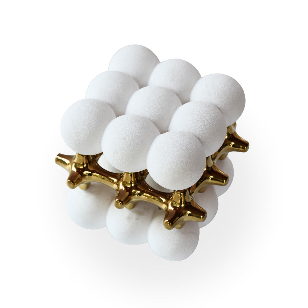 Auralis abstract sphere sculpture modern tabletop decor for contemporary interiors