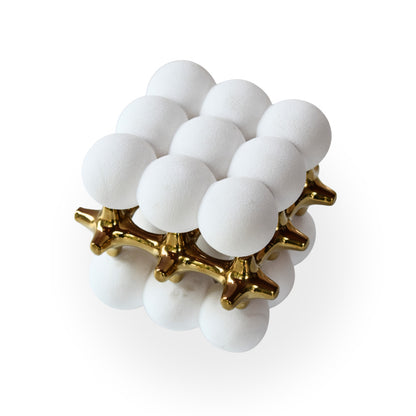 Auralis abstract sphere sculpture modern tabletop decor for contemporary interiors