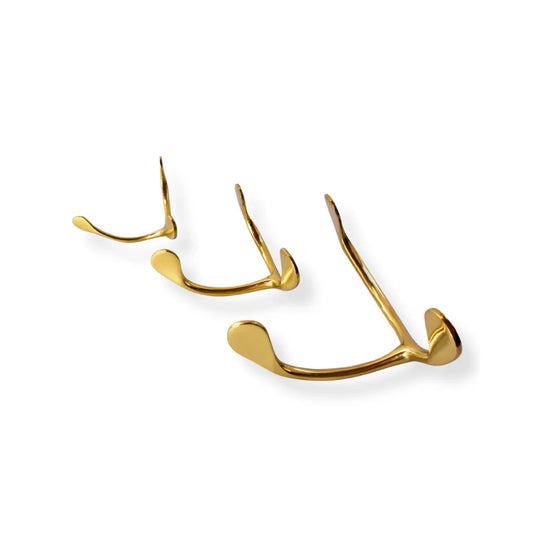 Auric antler sculpture large gold metal sculpture for modern home decor interiors
