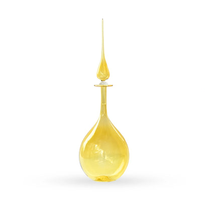Auric yellow round glass luxury table decor for modern home decor