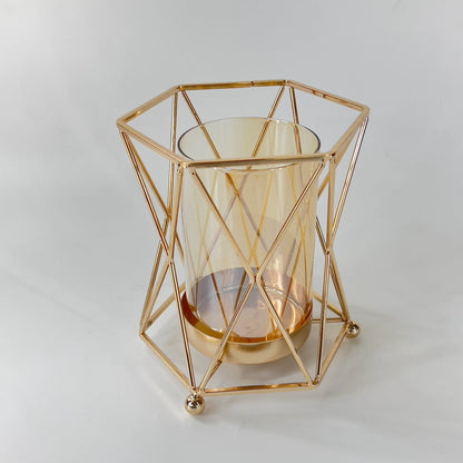 Awan Metal Glass Candle Holder L