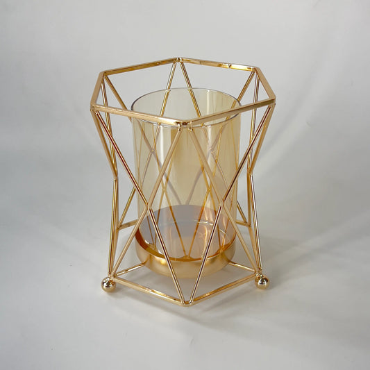 Awan Metal Glass Candle Holder L