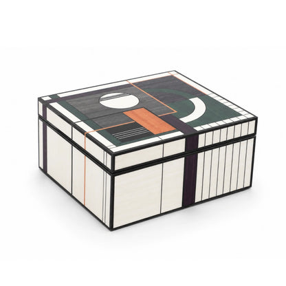 Bauhaus storage box with piano polish finish for stylish storage and decor display