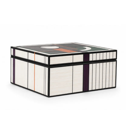 Bauhaus storage box with piano polish finish for stylish storage and decor display