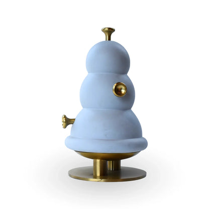 Bello sculpture white and gold clay metal sculpture for modern home decor styling