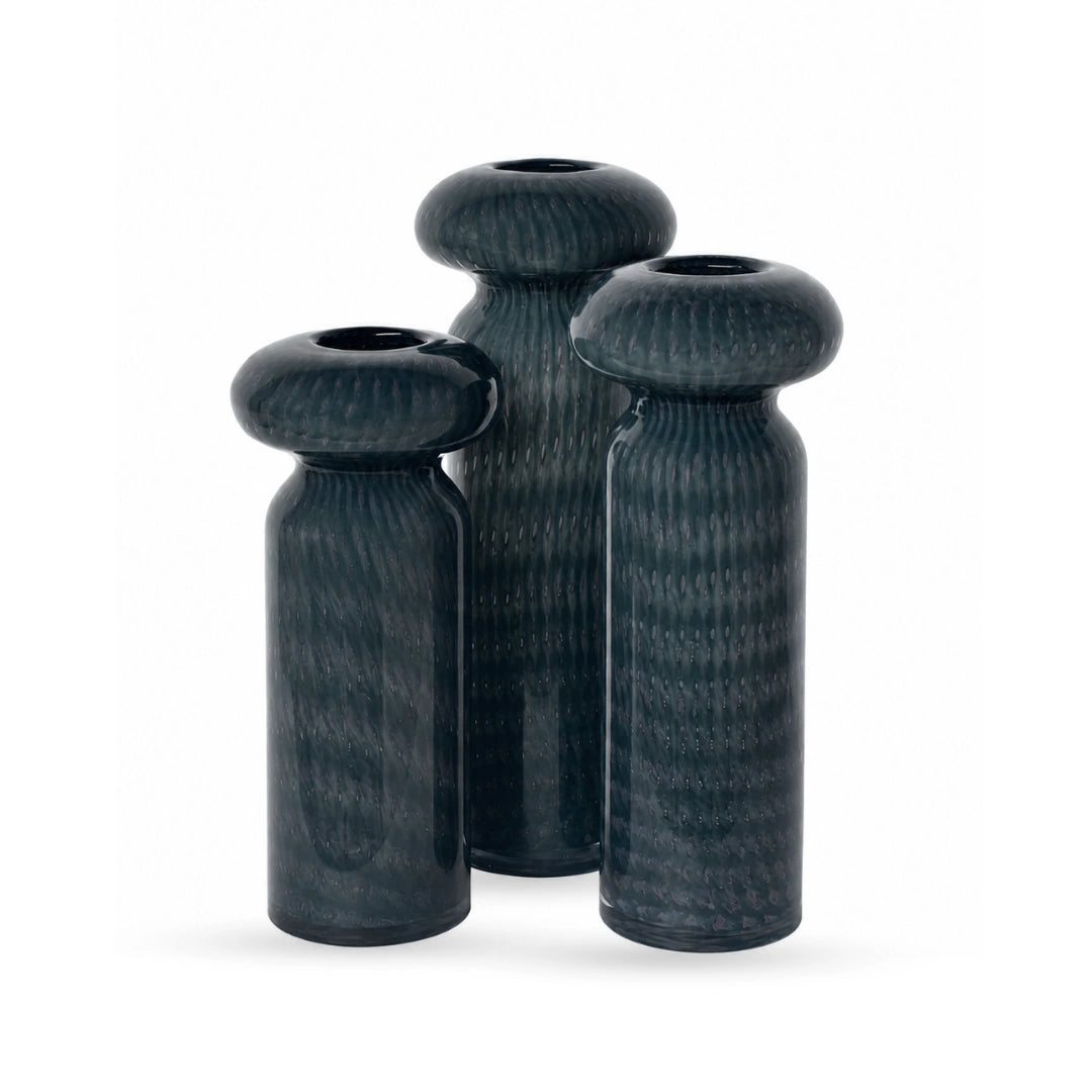 Boletus textured glass vase iridescent decorative vase for modern home interiors