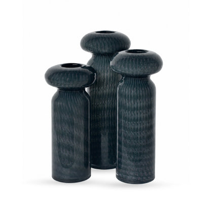 Boletus textured glass vase iridescent decorative vase for modern home interiors