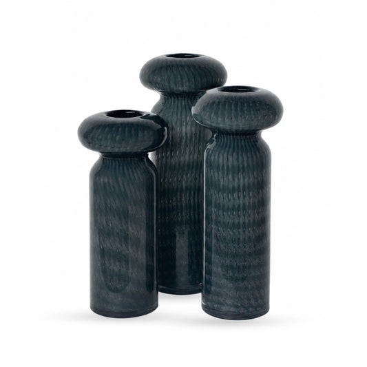 Boletus textured glass vase iridescent decorative vase for modern home interiors