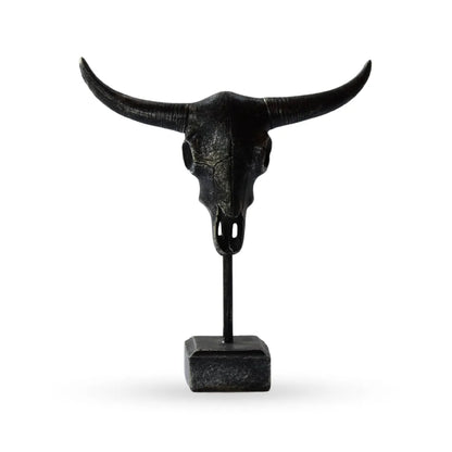 Bull horn sculpture decorative animal sculpture for modern home decor